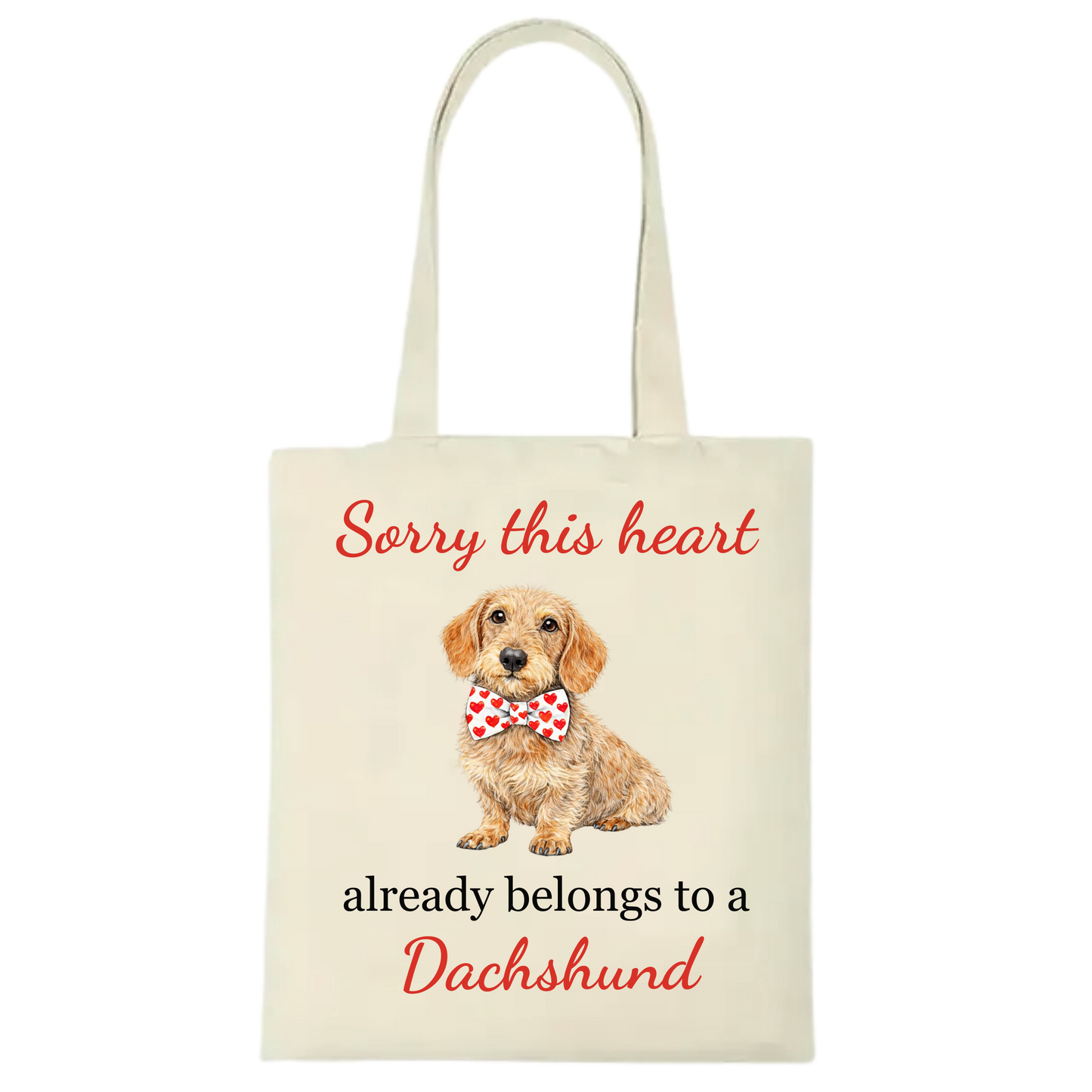 Sorry this heart already belongs to  Personalised Dachshund Tote Bag - 22 options to choose from