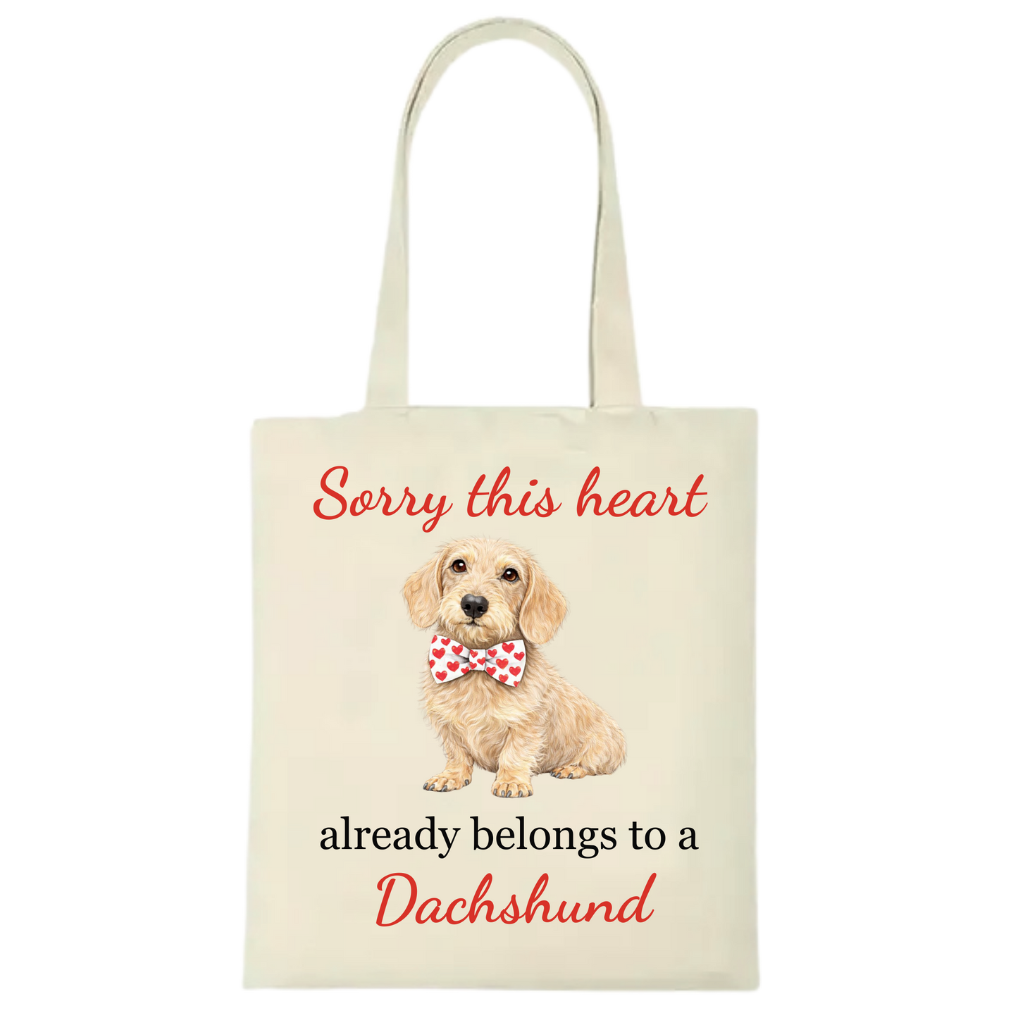 Sorry this heart already belongs to  Personalised Dachshund Tote Bag - 22 options to choose from