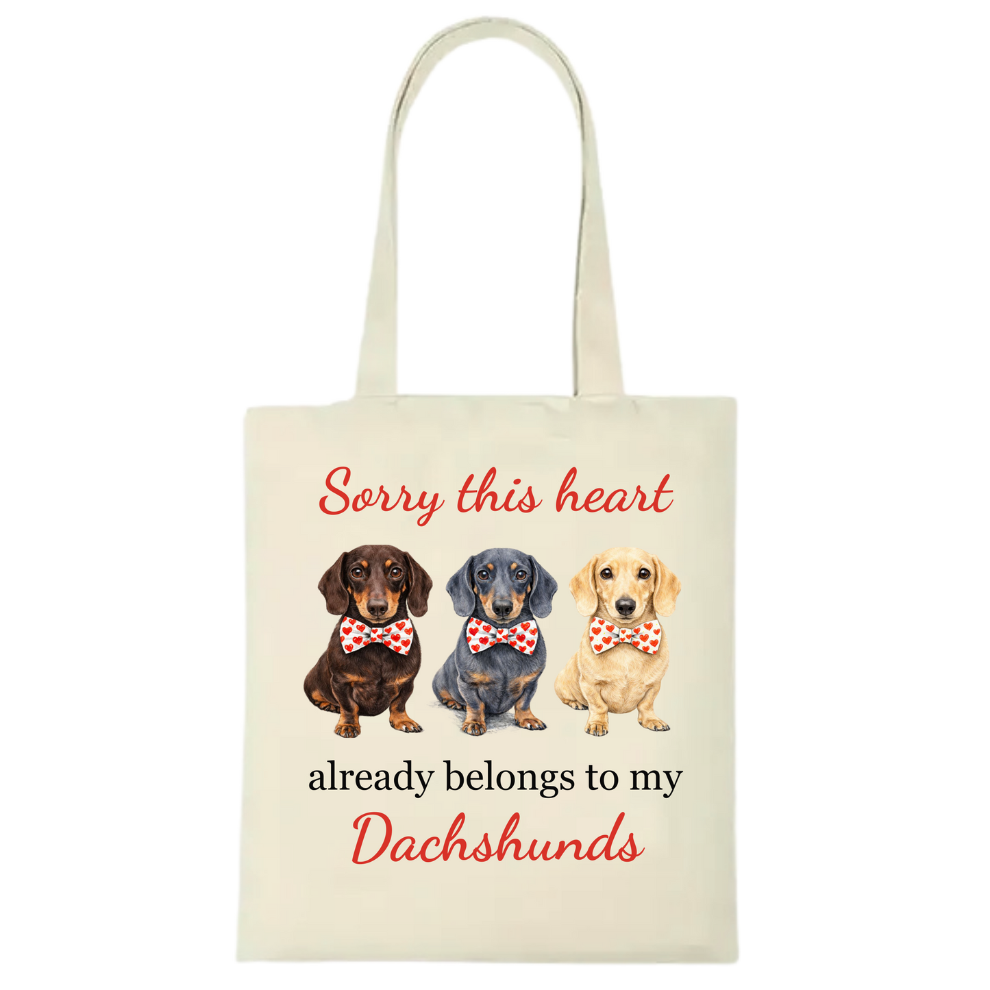 Sorry this heart already belongs to  Personalised Dachshund Tote Bag - 22 options to choose from