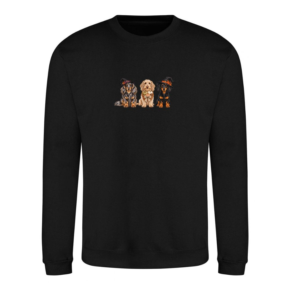 🎃 Black Dachshund Halloween Sweatshirt – 4 Designs | XS–5XL 🐾