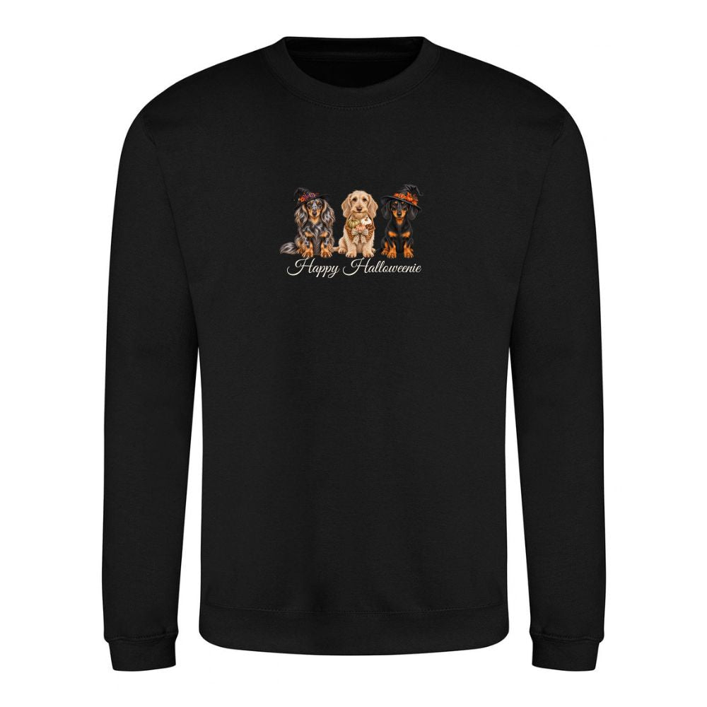 🎃 Black Dachshund Halloween Sweatshirt – 4 Designs | XS–5XL 🐾