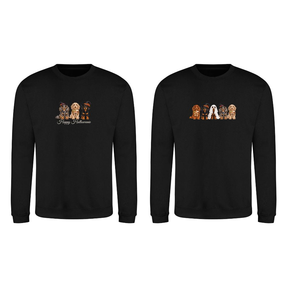 🎃 Black Dachshund Halloween Sweatshirt – 4 Designs | XS–5XL 🐾