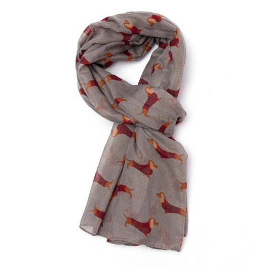 Sausage Dogs Dachshund Scarf in Grey image 0