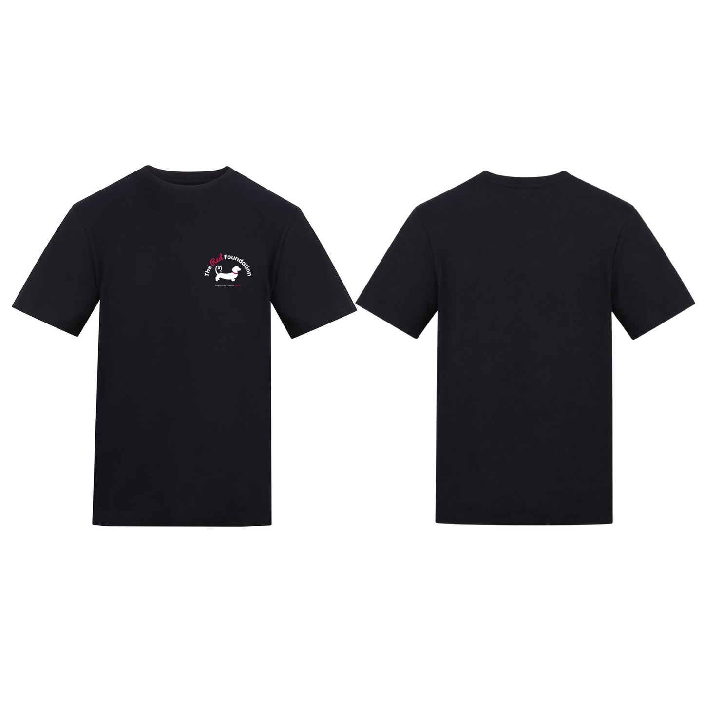The Red Foundation Logo T Shirt in Deep Black - Choose your back design