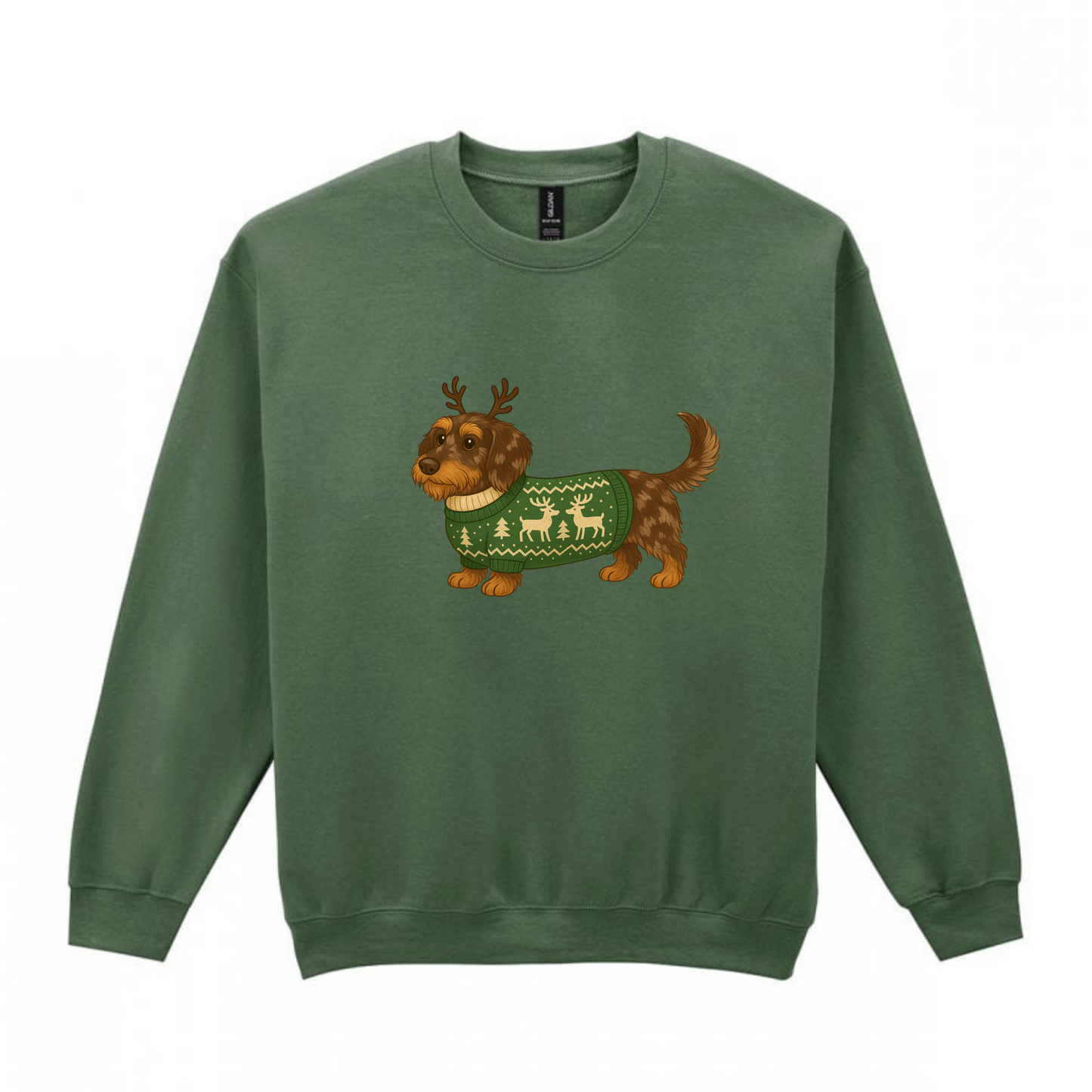 Christmas Chocolate Dapple Wire Hair Dachshunds Sweaters - Available in 8 Colours (Dispatch after 26th Nov)