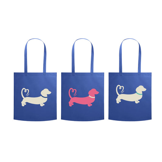 Spring/Summer '26 Edit | Royal Blue Non-Woven Dachshund Tote Bag – Choose Your Design 💙🛍️🐾