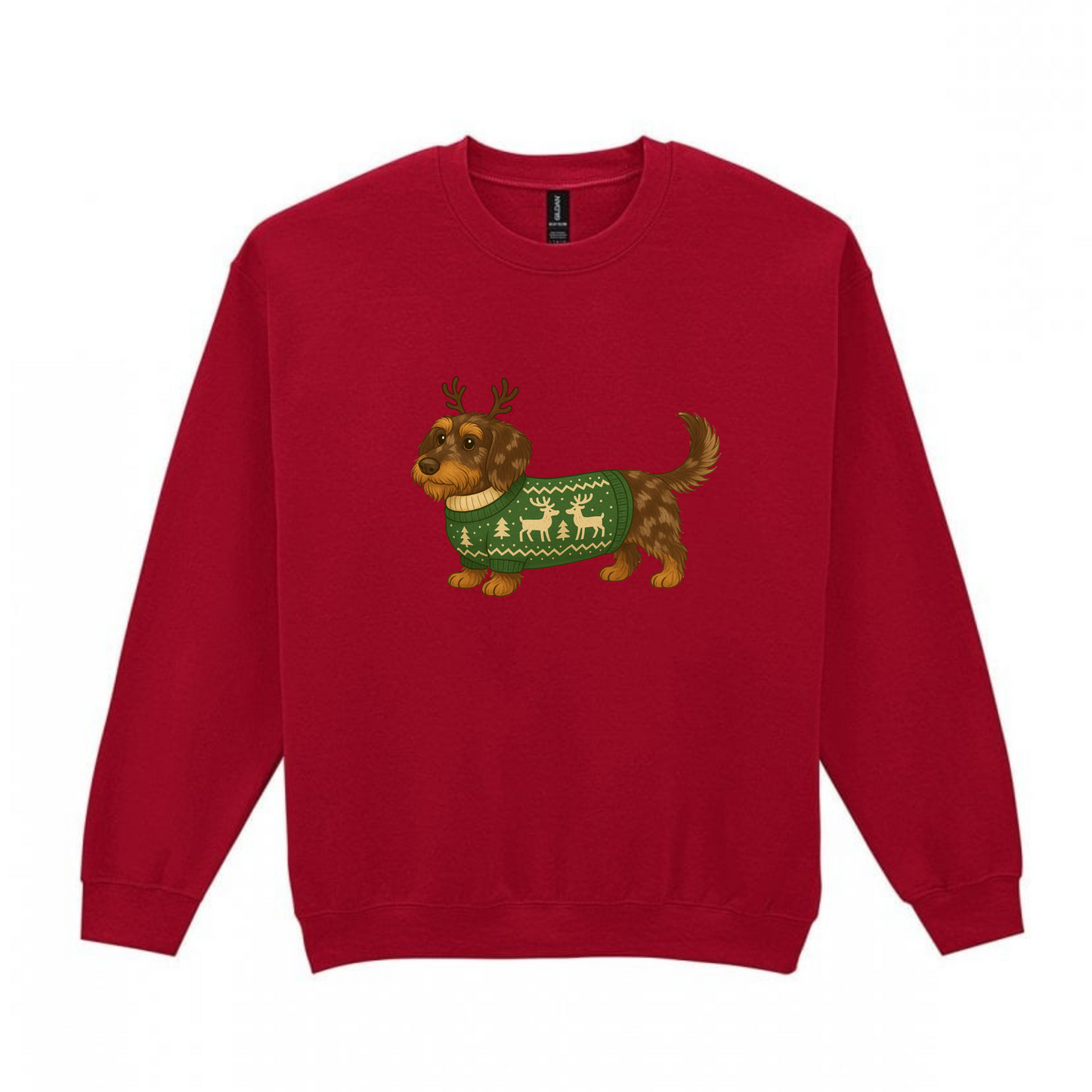 Christmas Chocolate Dapple Wire Hair Dachshunds Sweaters - Available in 8 Colours (Dispatch after 26th Nov)