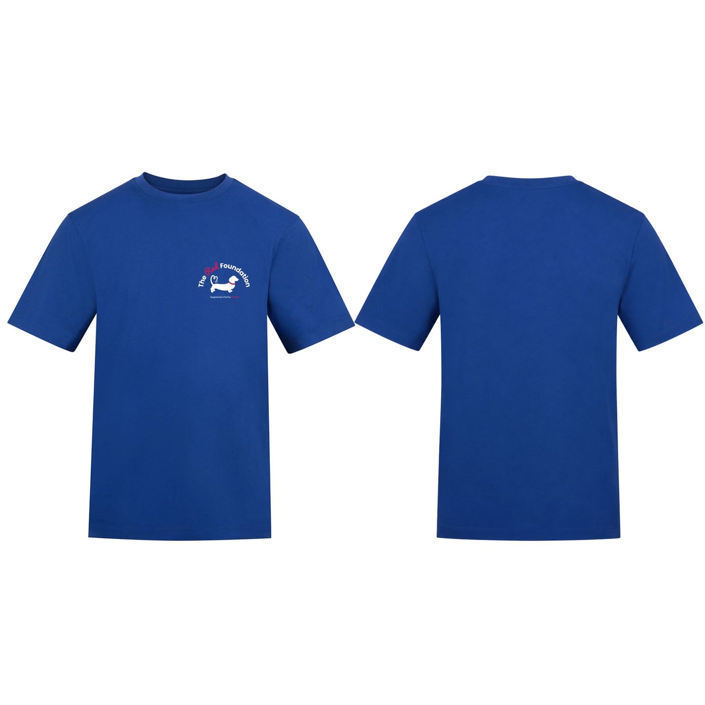 The Red Foundation Logo T Shirt in Royal Blue - Choose your back design