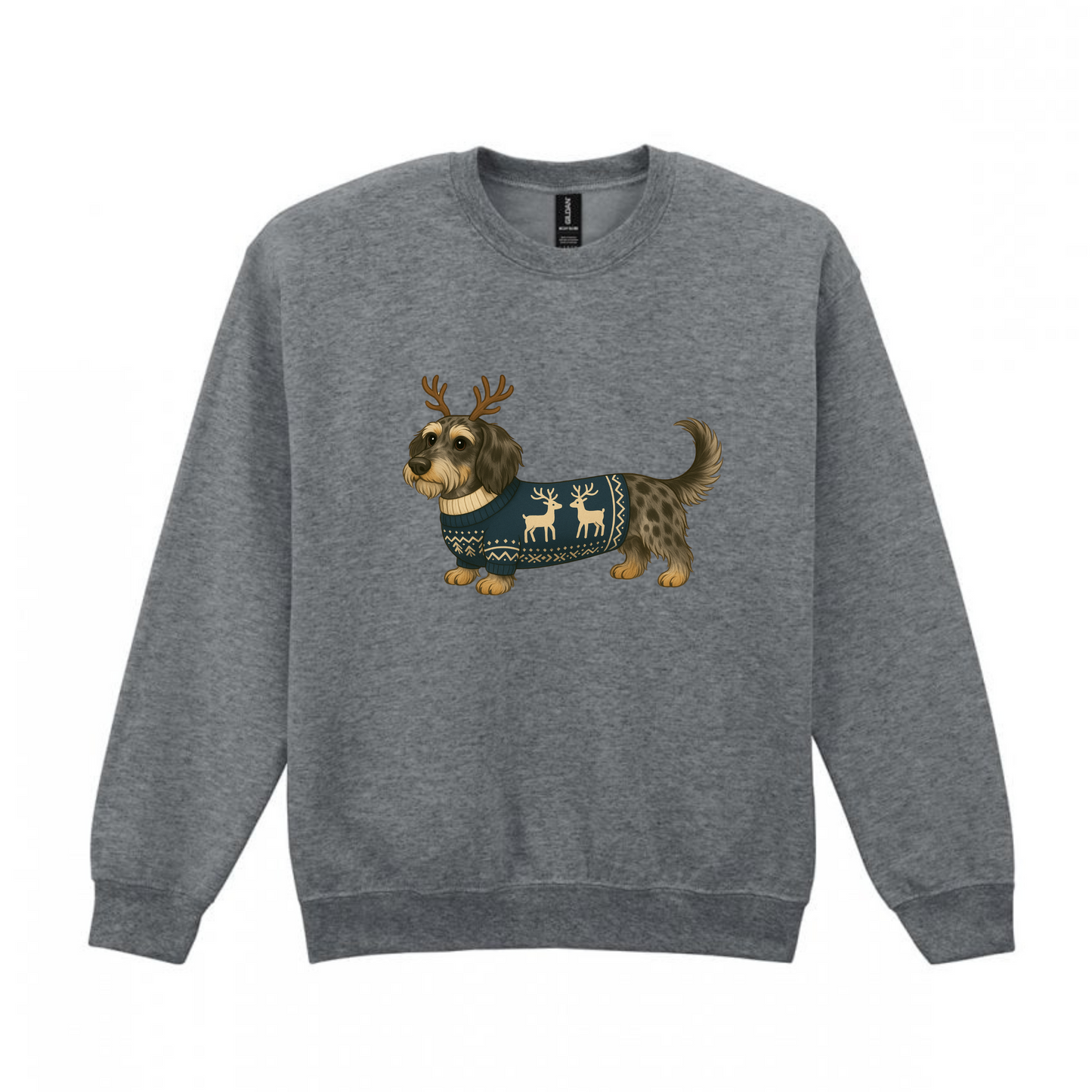 Christmas Chocolate Dapple Wire Hair Dachshunds Sweaters - Available in 8 Colours (Dispatch after 26th Nov)