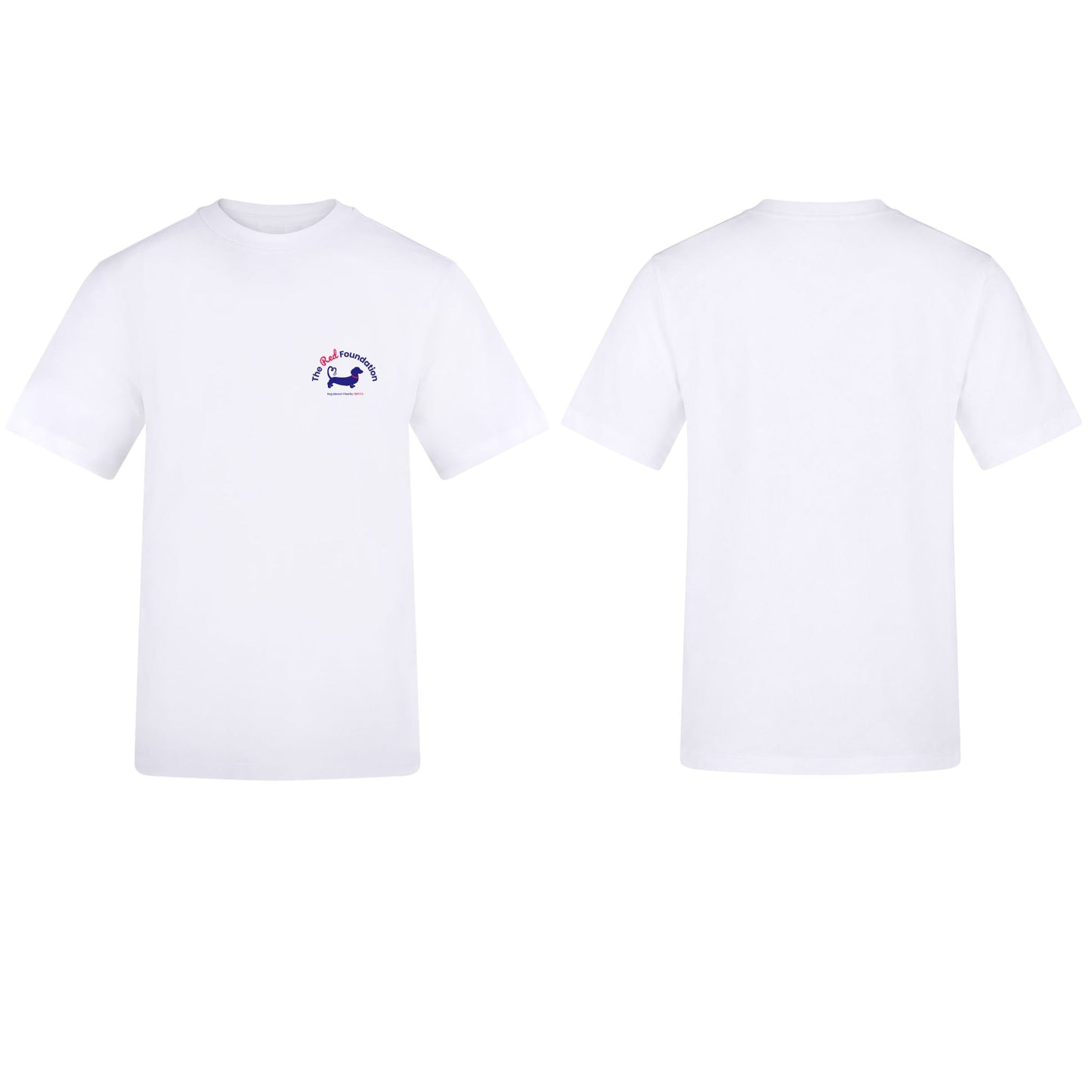 The Red Foundation Logo T Shirt in Arctic White - Choose your back design