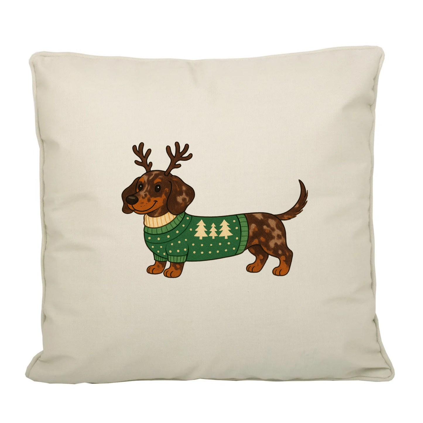 Christmas Dachshund Fairtrade Canvas Cushion Cover - 21 Designs to Choose From (Dispatch after 26th Nov)