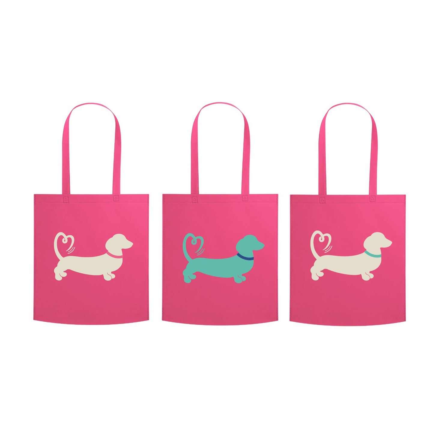 Spring/Summer '26 Edit | Pink Non-Woven Dachshund Tote Bag – Choose Your Design 🛍️☀️🐾