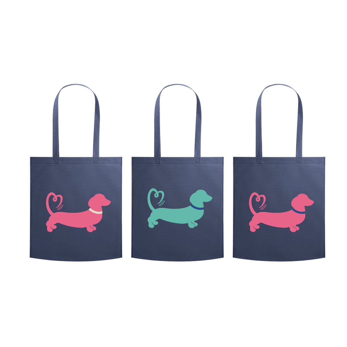 Spring/Summer '26 Edit | Navy Non-Woven Dachshund Tote Bag – Choose Your Design 💙🛍️🐾