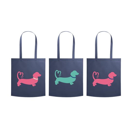 Spring/Summer '26 Edit | Navy Non-Woven Dachshund Tote Bag – Choose Your Design 💙🛍️🐾