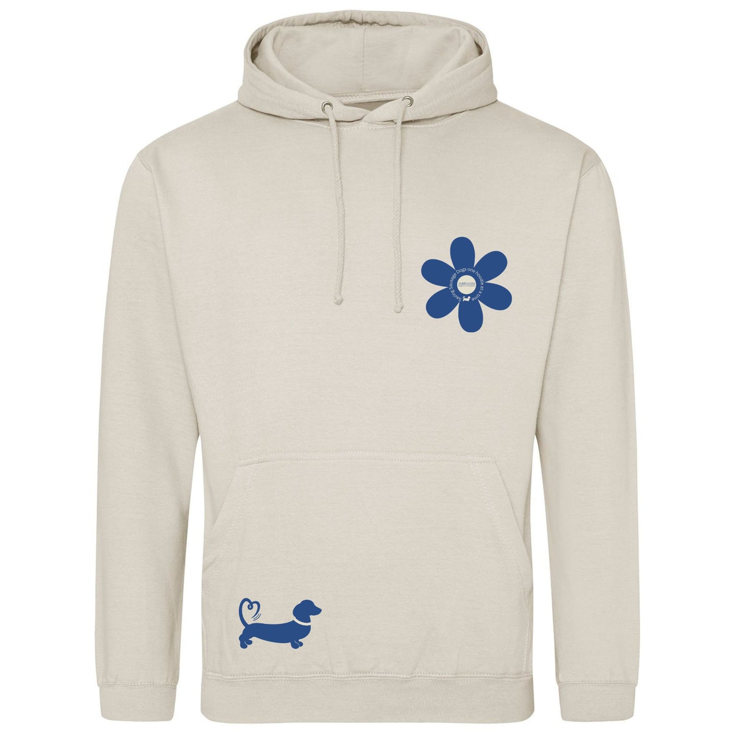 Spring Fling Edition Natural Stone Unisex Hoodie - Blue/Cream - Choose Your Back Design