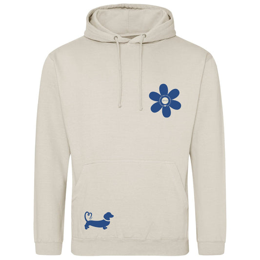 Spring Fling Edition Natural Stone Unisex Hoodie - Blue/Cream - Choose Your Back Design