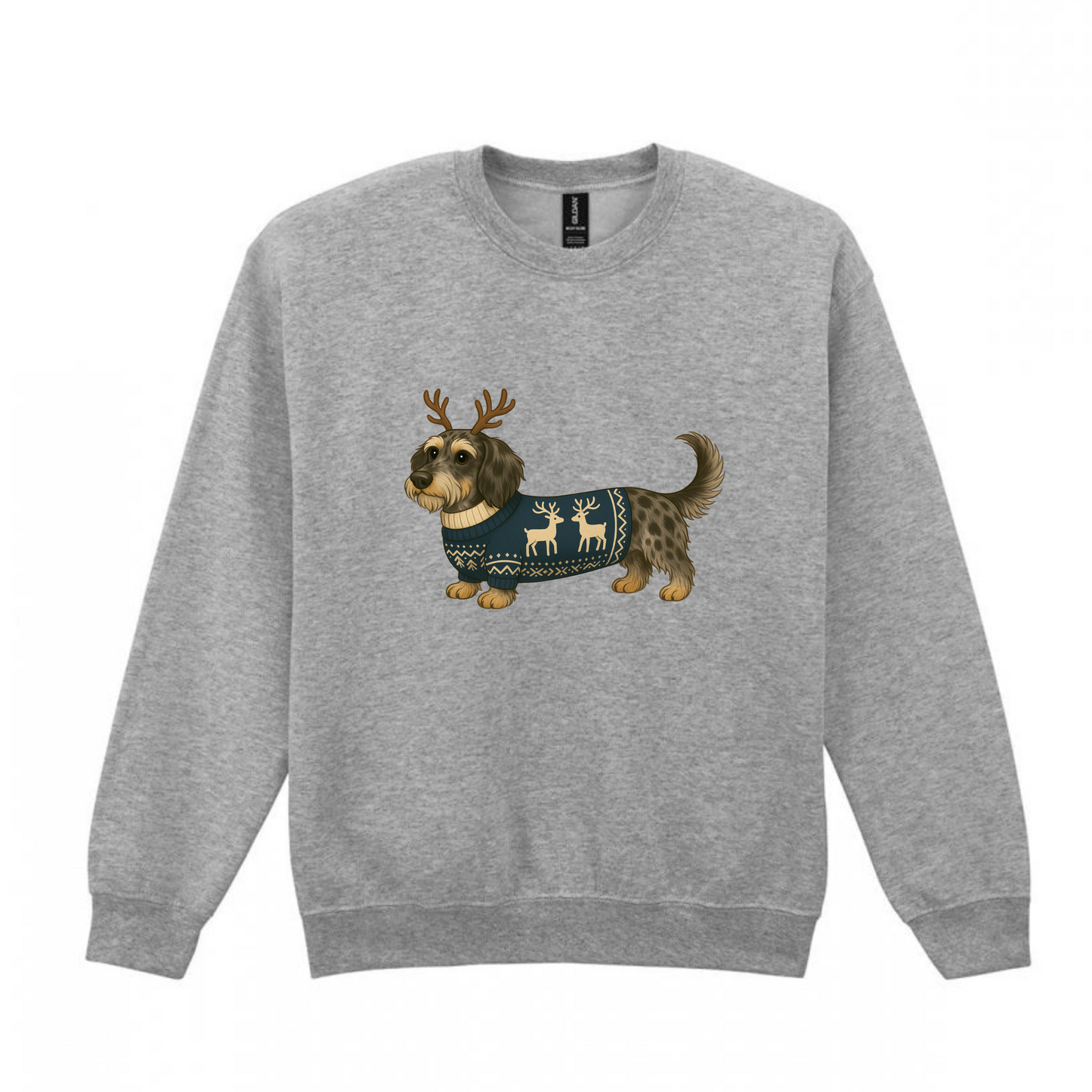 Christmas Chocolate Dapple Wire Hair Dachshunds Sweaters - Available in 8 Colours (Dispatch after 26th Nov)