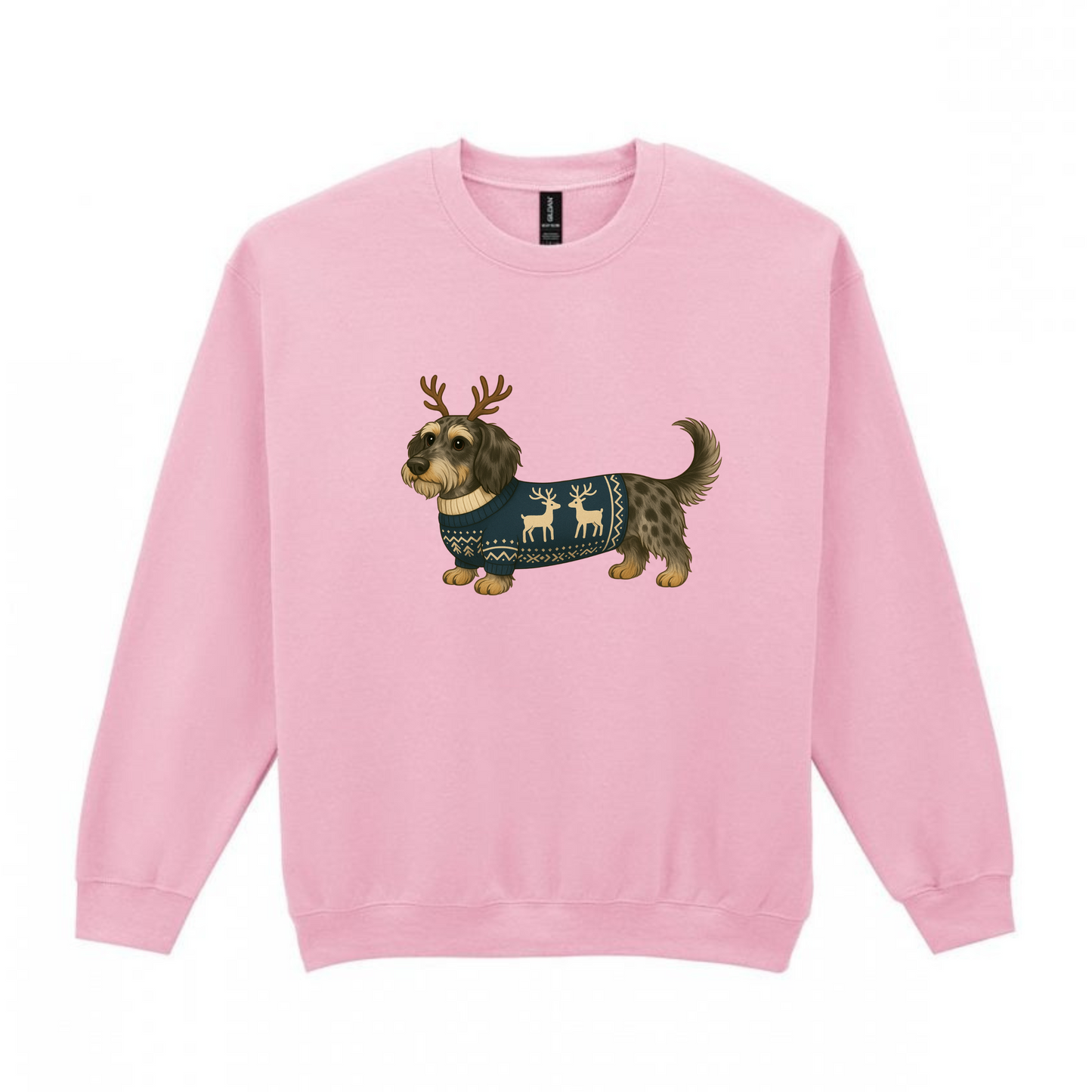 Christmas Chocolate Dapple Wire Hair Dachshunds Sweaters - Available in 8 Colours (Dispatch after 26th Nov)