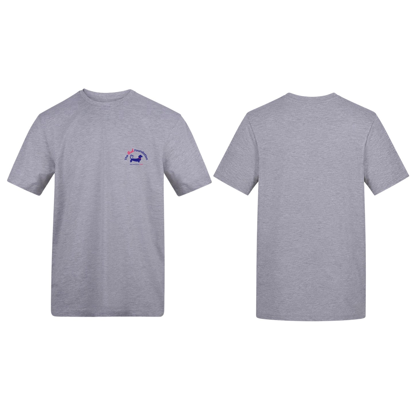 The Red Foundation Logo T Shirt in Heather Grey - Choose your back design