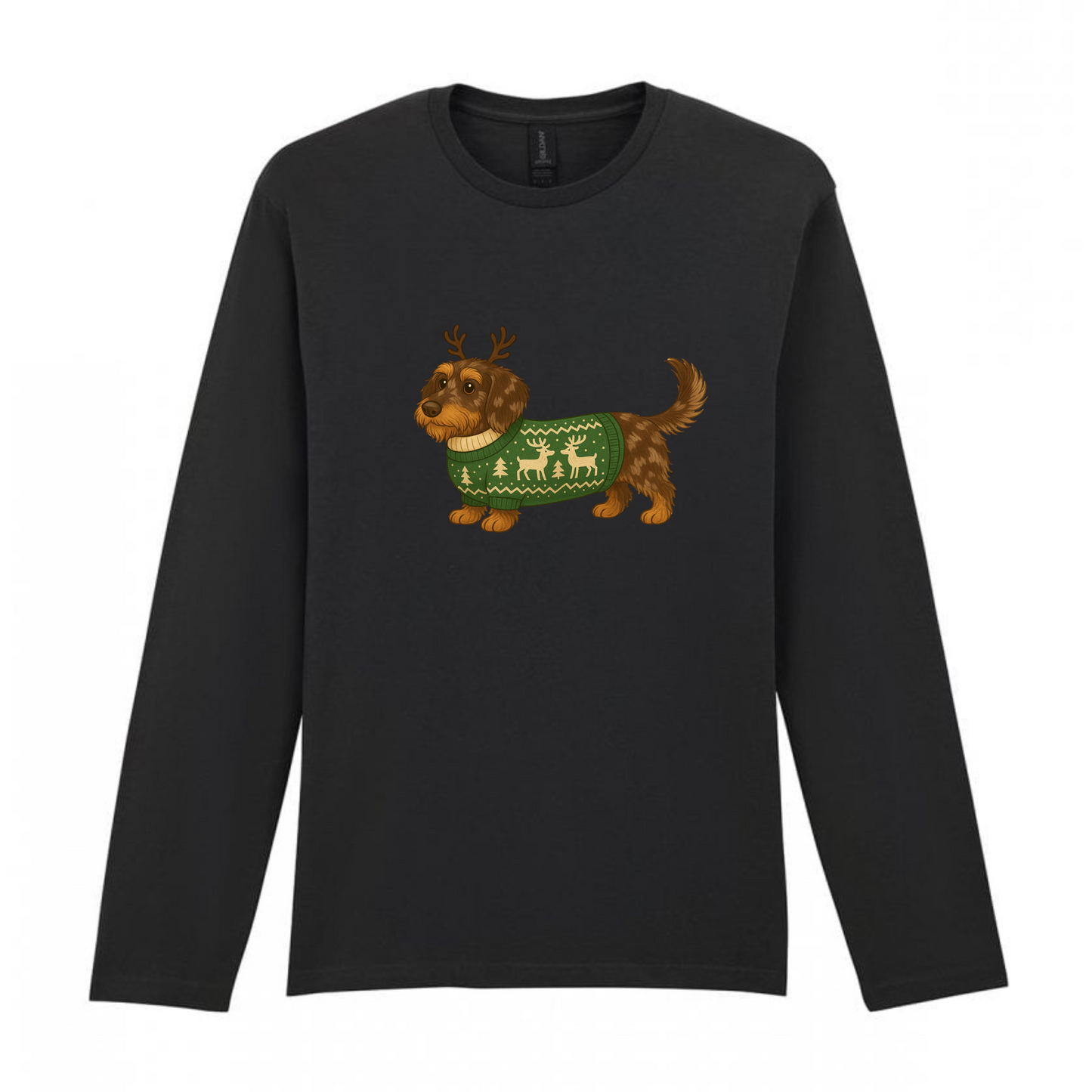Christmas Dachshunds Black Long Sleeved T Shirt - 21 Designs to Choose From (Dispatch after 26th Nov)