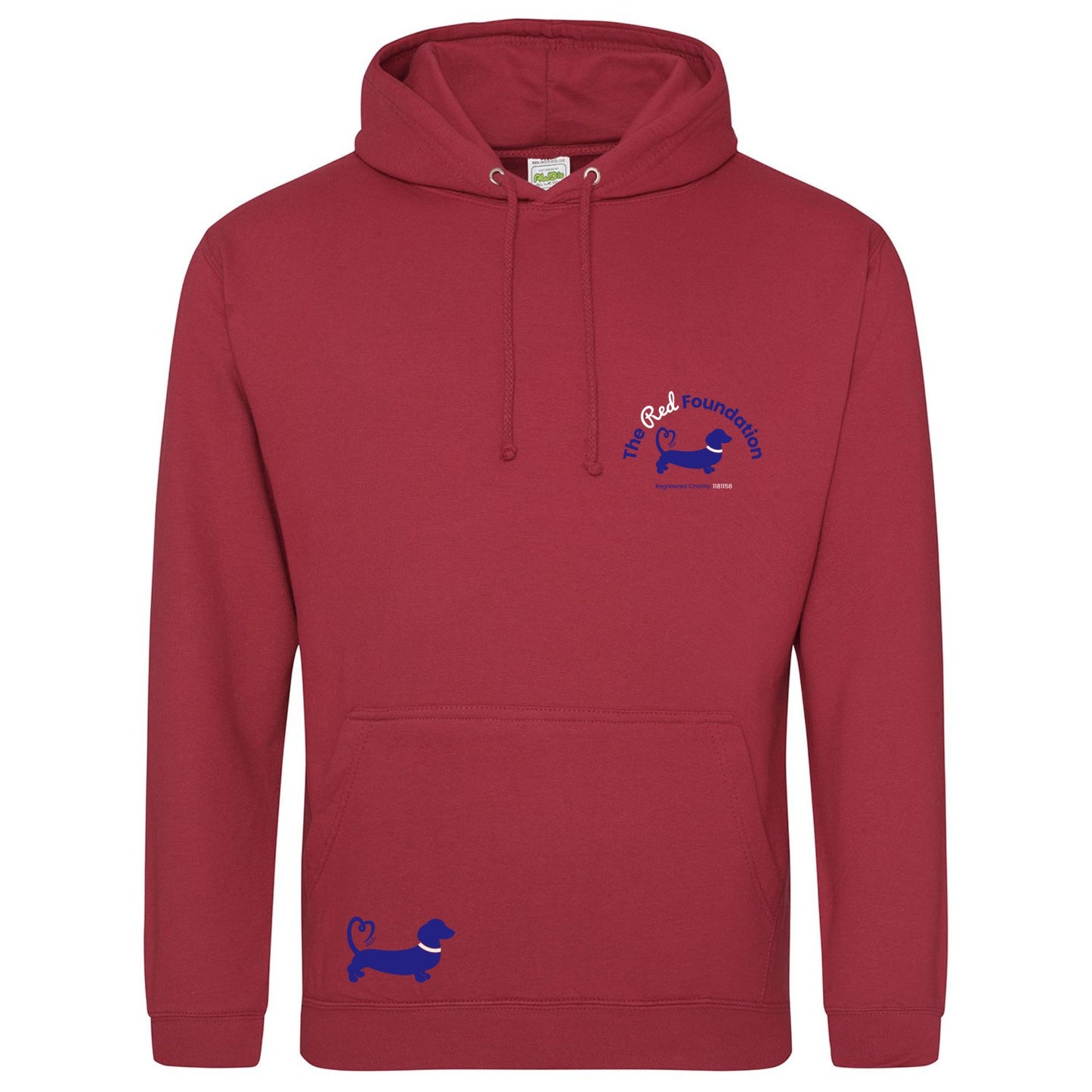 The Red Foundation Logo Hoodie Brick Red - Choose your design