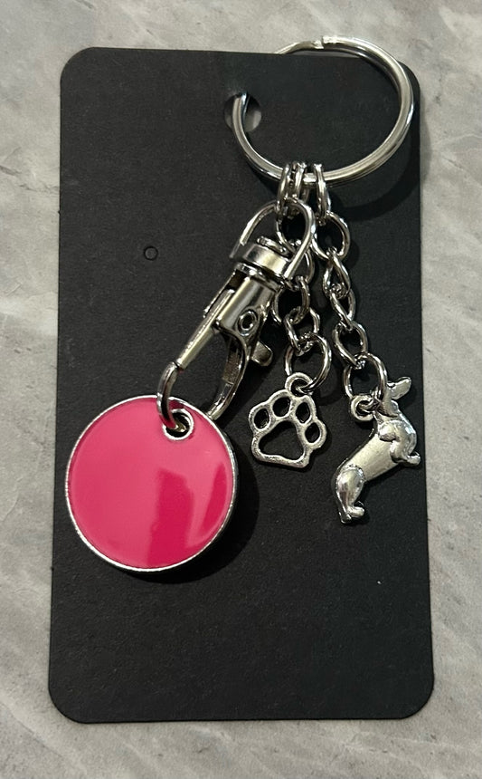 Dachshund Shopping Trolley Token - Pink image 0