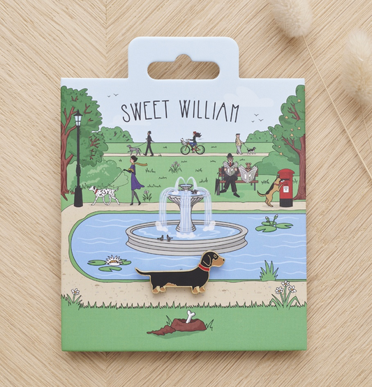 Sweet William Dachshund Dog Pin image 0
