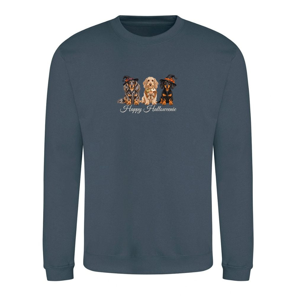 🎃 Airforce Blue Dachshund Halloween Sweatshirt – 4 Designs | XS–2XL 🐾
