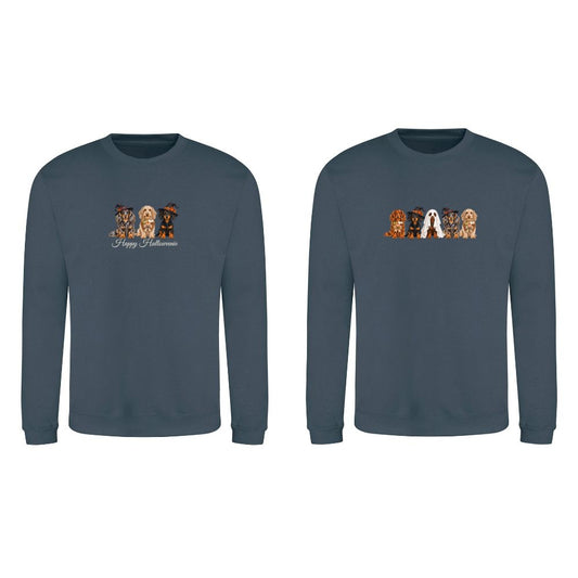 🎃 Airforce Blue Dachshund Halloween Sweatshirt – 4 Designs | XS–2XL 🐾