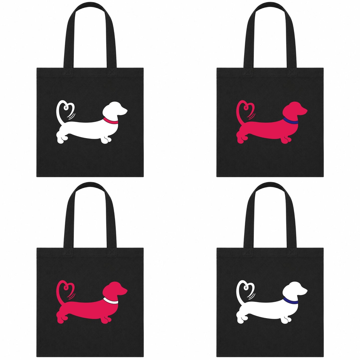 The Red Foundation Icon Black Tote Bag | Choose Your Design 🖤🐾🛍️
