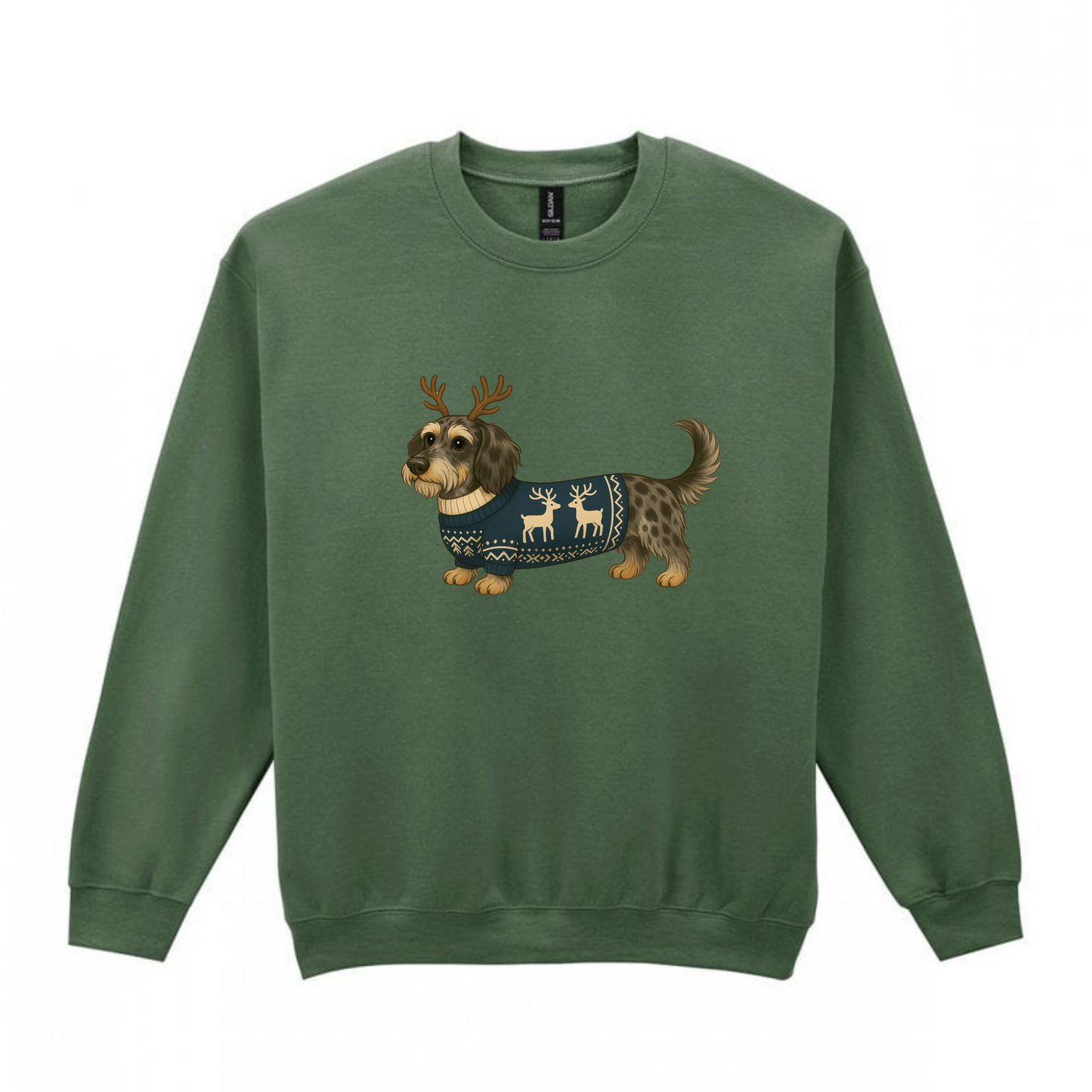 Christmas Silver Dapple Wire Hair Dachshunds Sweaters - Available in 8 Colours (Dispatch after 26th Nov)