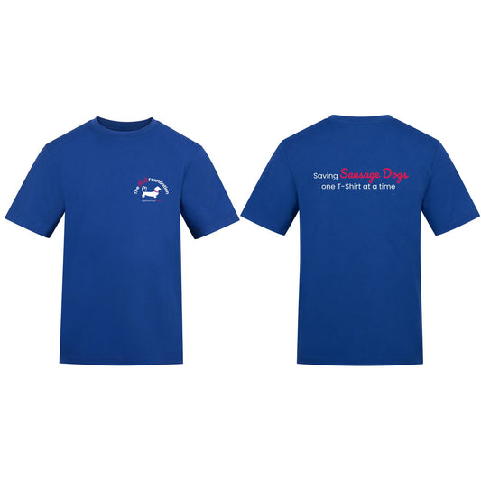 The Red Foundation Logo T Shirt in Royal Blue - Choose your back design