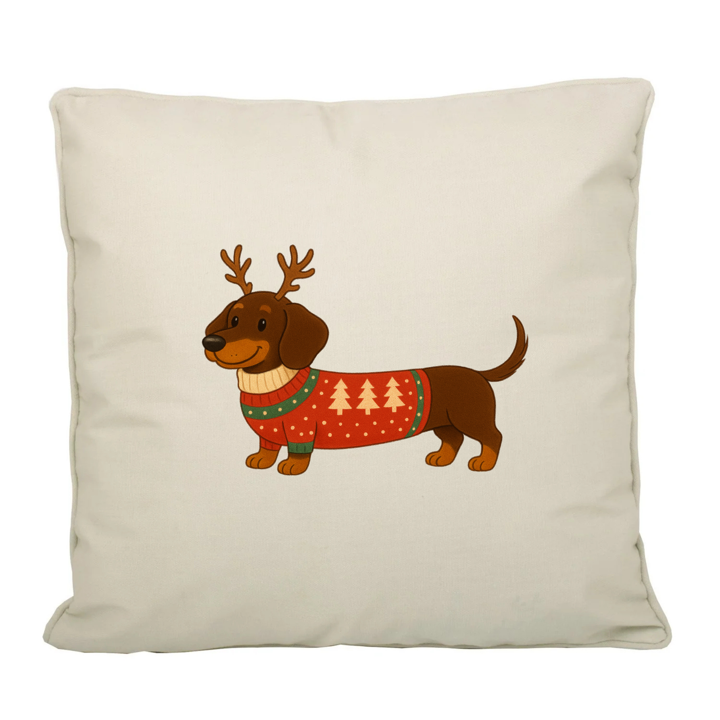 Christmas Dachshund Fairtrade Canvas Cushion Cover - 21 Designs to Choose From (Dispatch after 26th Nov)