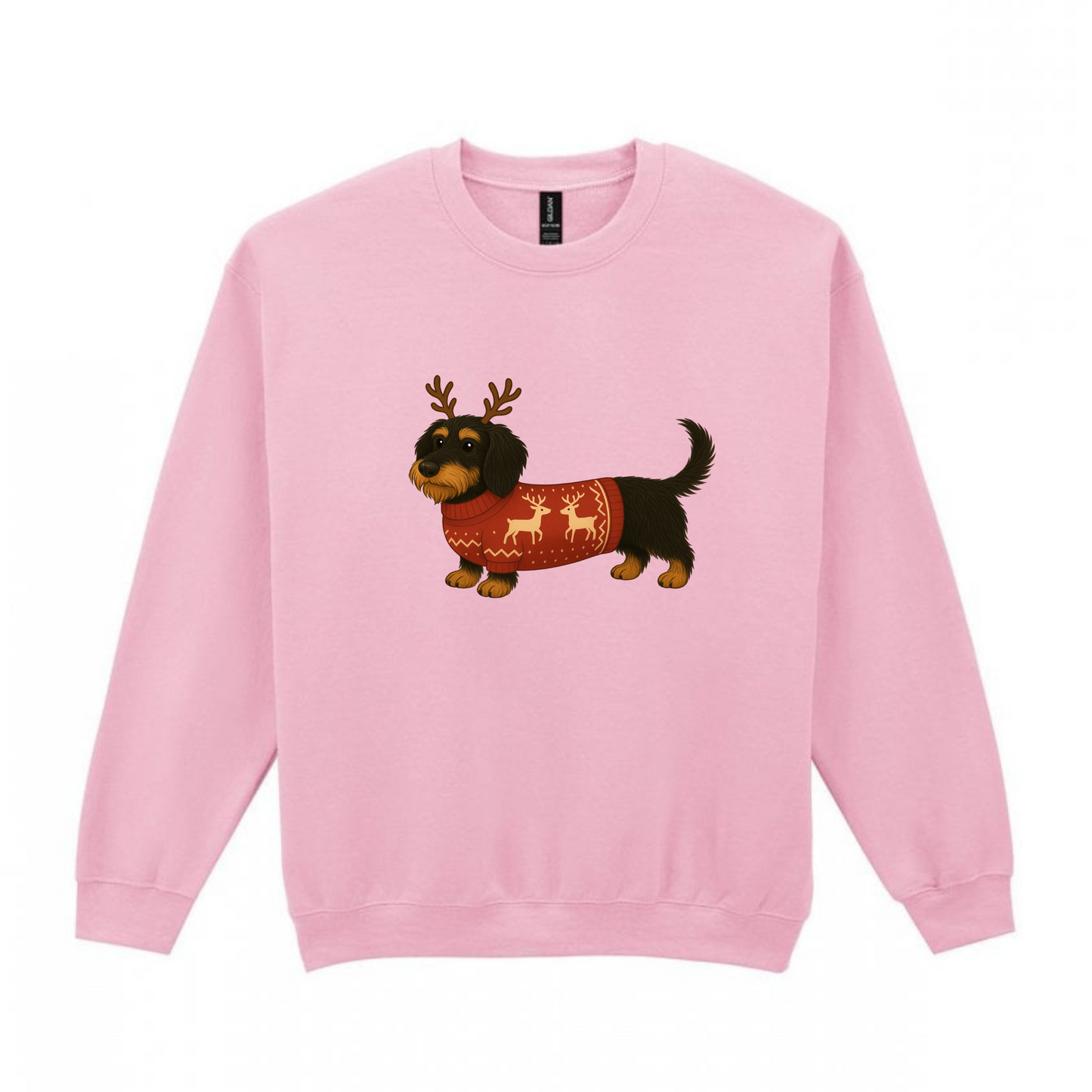 Christmas Black & Tan Wire Hair Dachshunds Sweaters - Available in 8 Colours (Dispatch after 26th Nov)