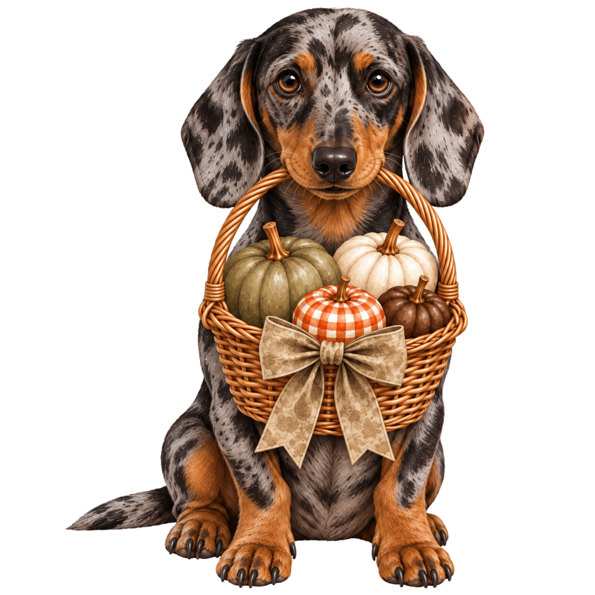🎃 Smooth Haired Dachshund Halloween Pumpkin Basket Pocket Tote – 9 Designs | 3 Sizes 🐾