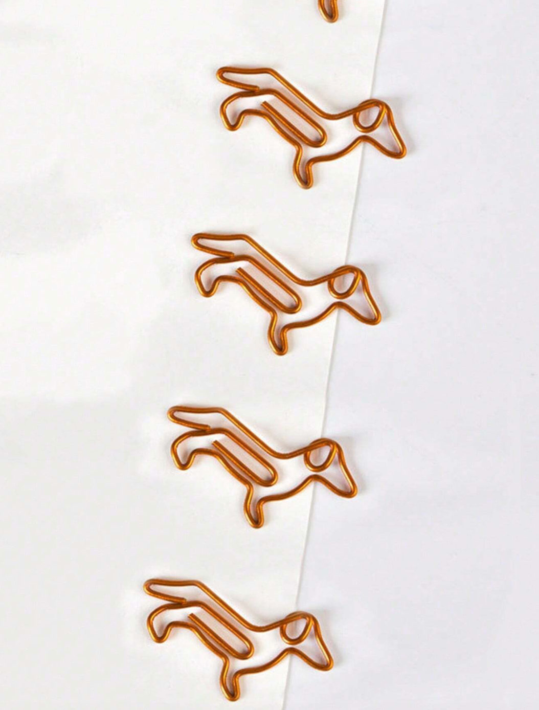 Dachshund Paperclips - pack of 6 gold image 0