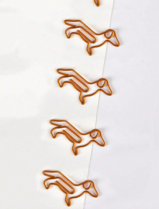 Dachshund Paperclips - pack of 6 gold image 0