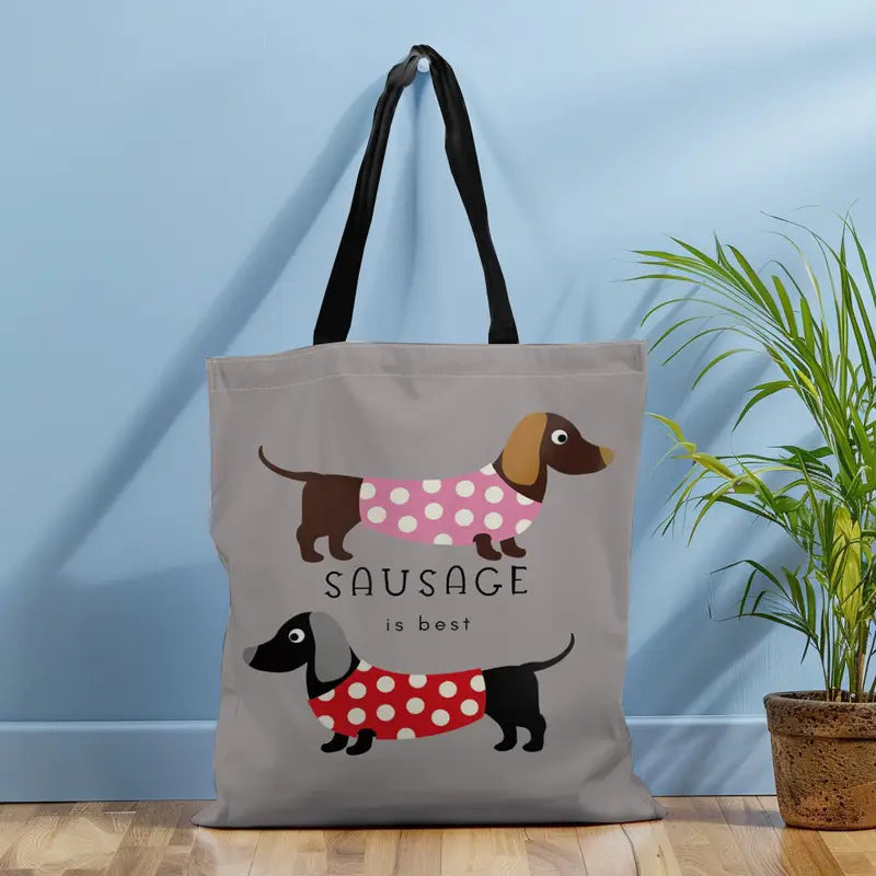 Sausage is Best Dachshund Shoulder Tote Bag