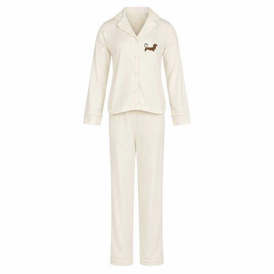 TRF Leopard Print Supersoft Pyjama Set – Ivory