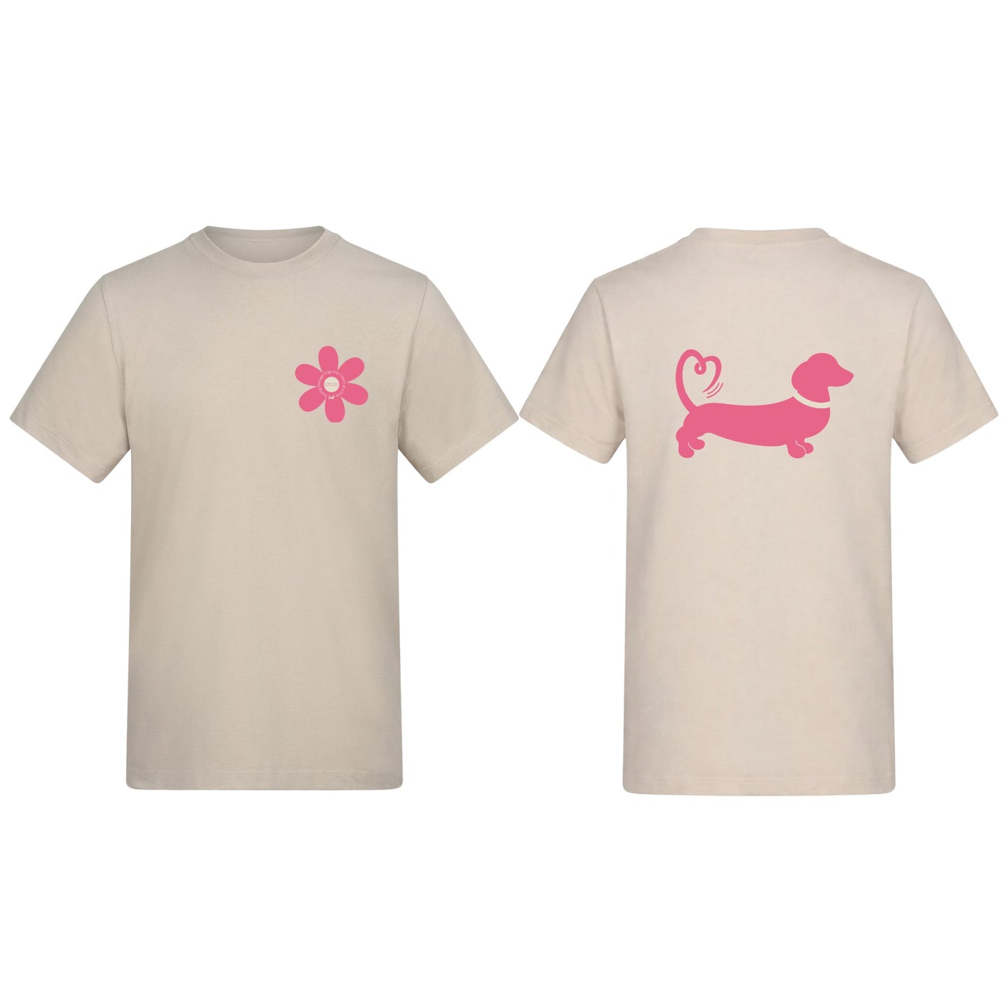 Spring Fling Edition Natural Stone Unisex T Shirt - Pink/Cream - Choose Your Design