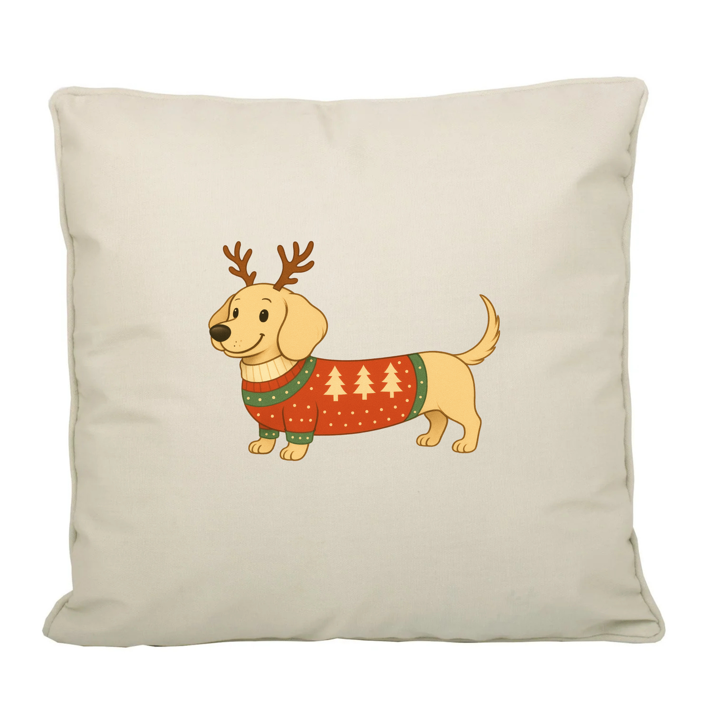 Christmas Dachshund Fairtrade Canvas Cushion Cover - 21 Designs to Choose From (Dispatch after 26th Nov)