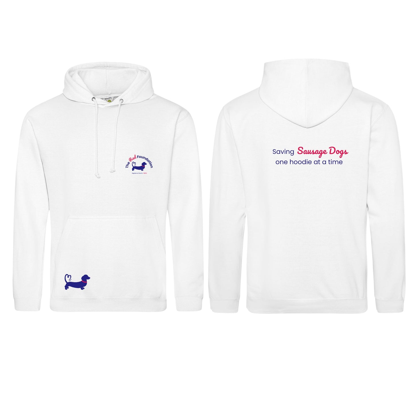 The Red Foundation Logo Hoodie Arctic White - Choose your design