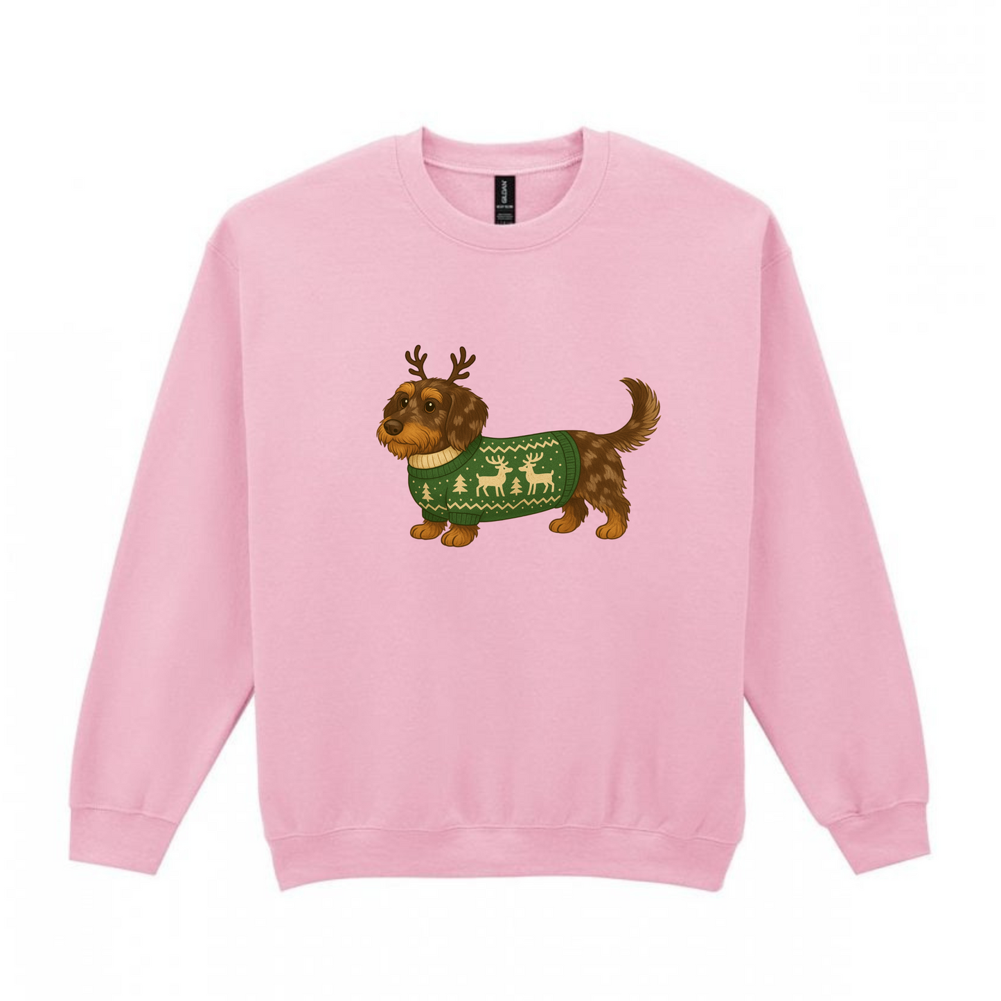 Christmas Chocolate Dapple Wire Hair Dachshunds Sweaters - Available in 8 Colours (Dispatch after 26th Nov)
