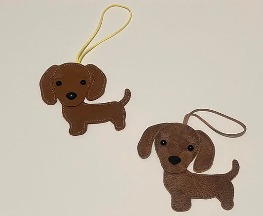 Dachshund Bag Decoration - Solid Red image 0