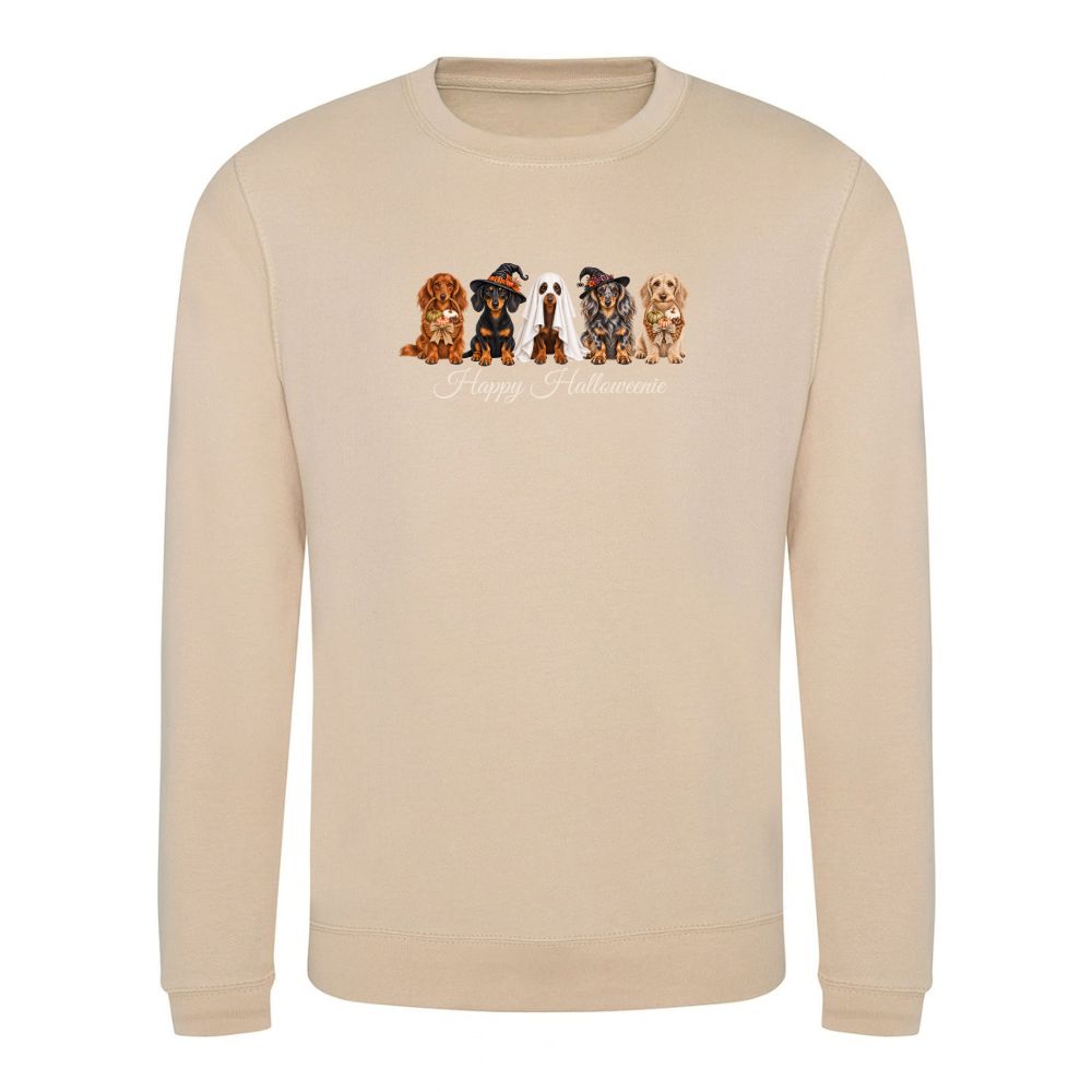 🎃 Nude Dachshund Halloween Sweatshirt – 4 Designs | XS–2XL 🐾