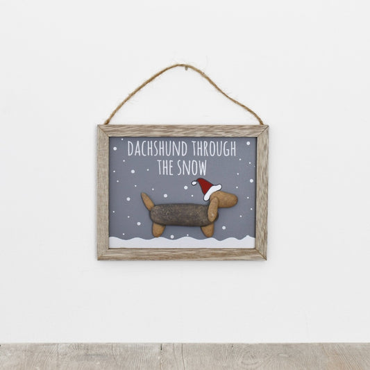 Dachshund Through The Snow Hanging Plaque 🎄🐾