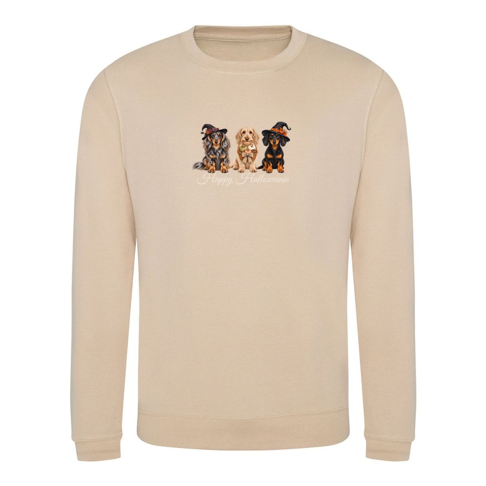 🎃 Nude Dachshund Halloween Sweatshirt – 4 Designs | XS–2XL 🐾