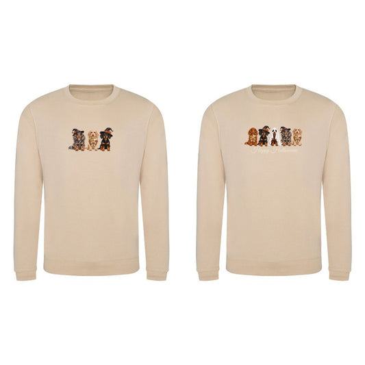 🎃 Nude Dachshund Halloween Sweatshirt – 4 Designs | XS–2XL 🐾