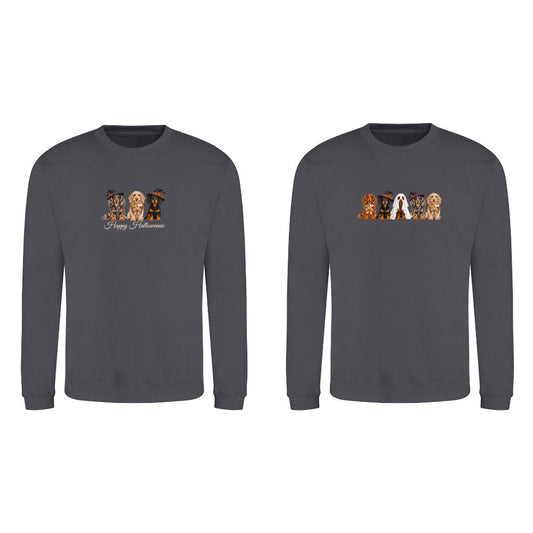 🎃 Shark Grey Dachshund Halloween Sweatshirt – 4 Designs | XS–2XL 🐾
