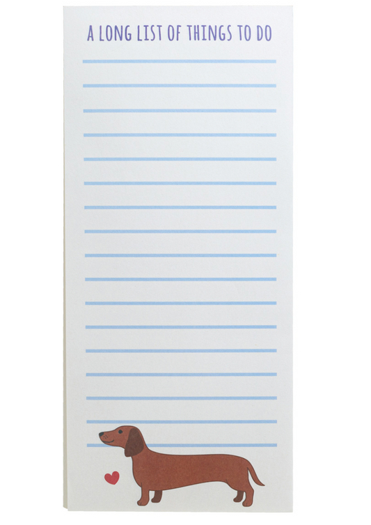 Sausage Dog List Pad - magnetic image 0